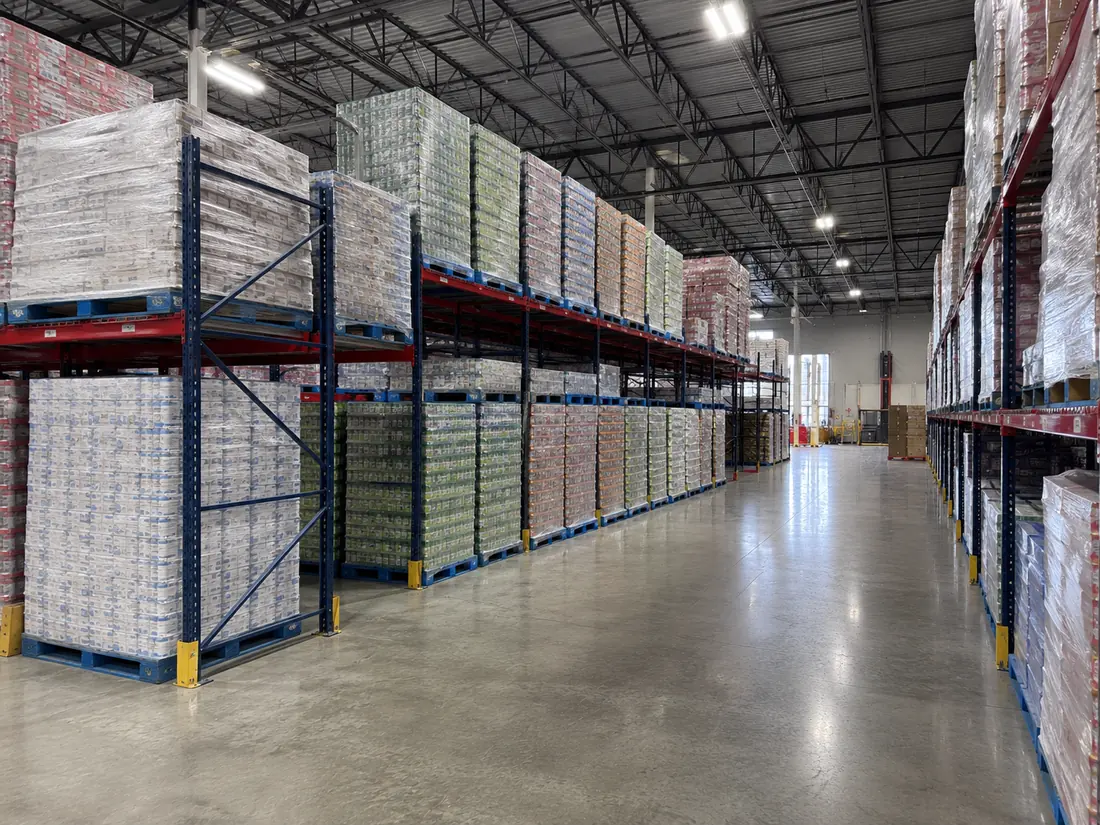 Products on shelving — CND Trading Corp warehouse